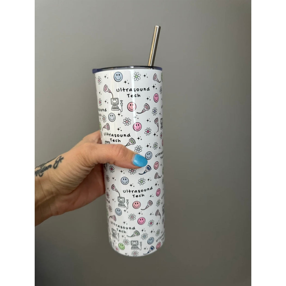Ultrasound Tech/Sonographer Tumbler Smiley Faces