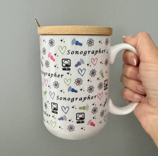 Sonographer Mug Hearts