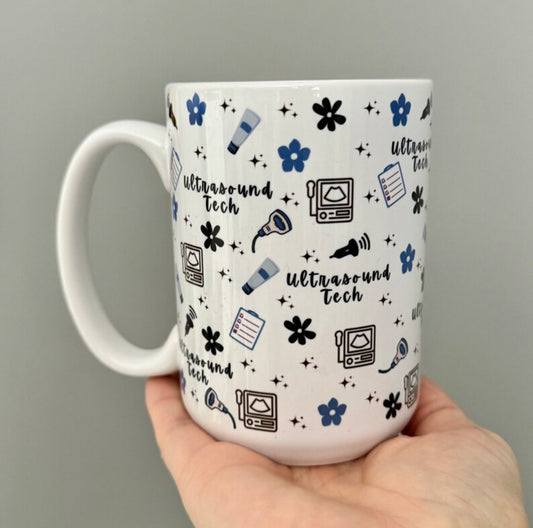 Ultrasound Tech Mug Blue