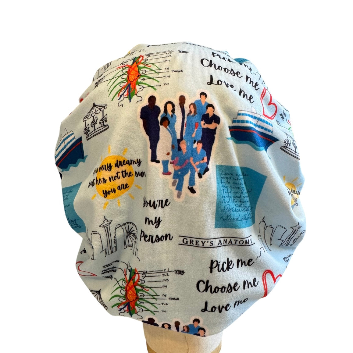 Grays Anatomy Bouffant Scrub Cap