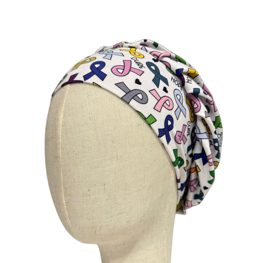Ribbon Cancer Awareness Scrub Cap