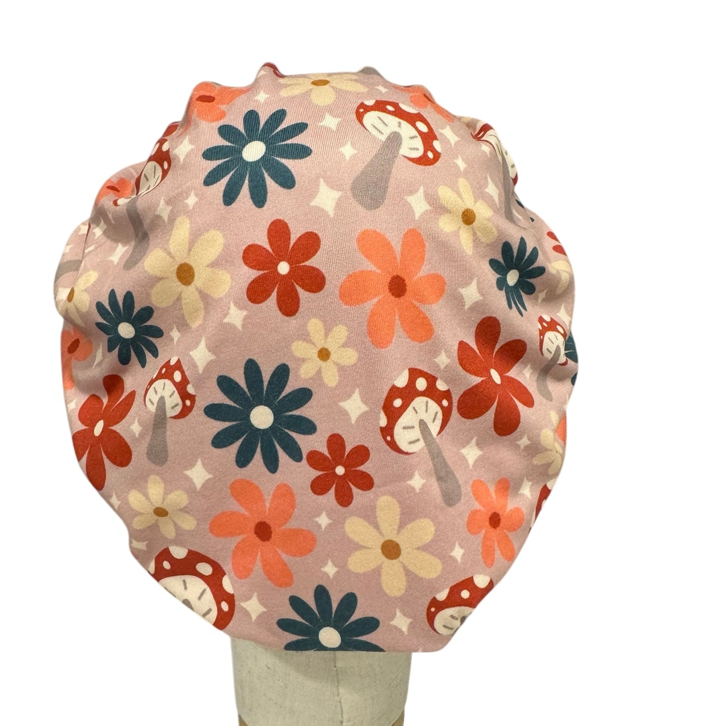 Floral Mushroom Scrub Cap
