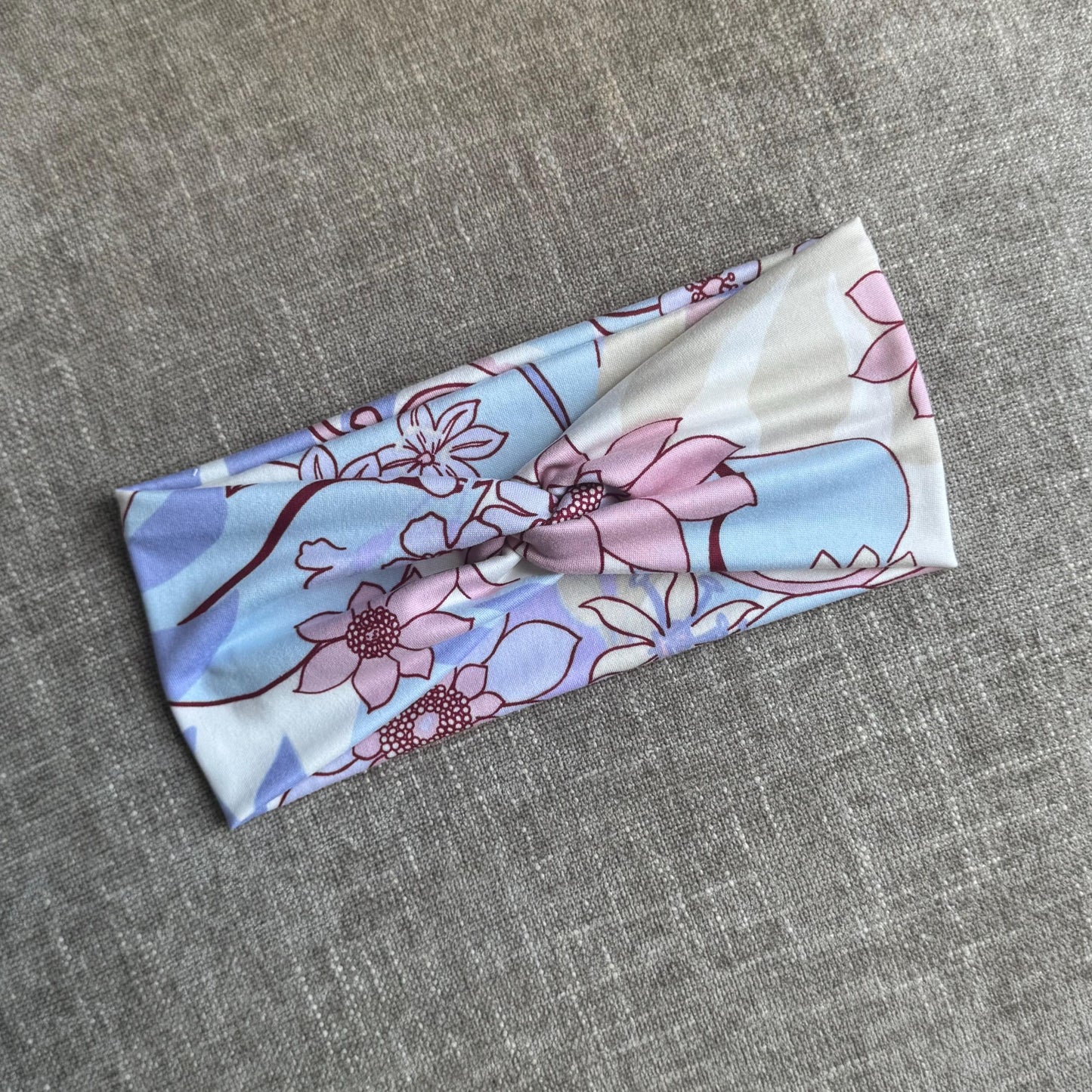 Floral Twist Headband, Stretchy Soft Headband