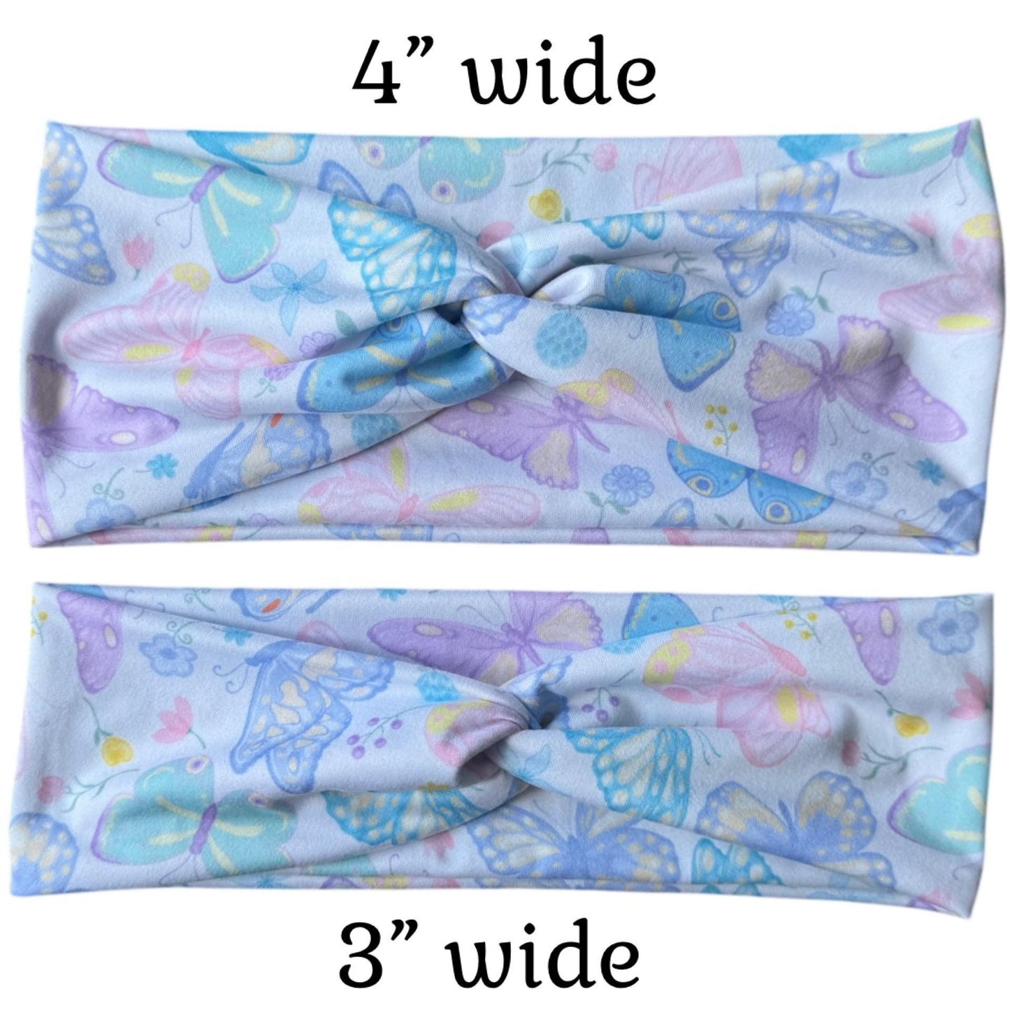 Pastel Floral Twist Headband, Stretchy Soft Headband