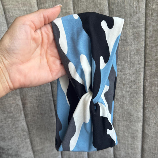 Camo Twist Headband, Stretchy Soft Headband