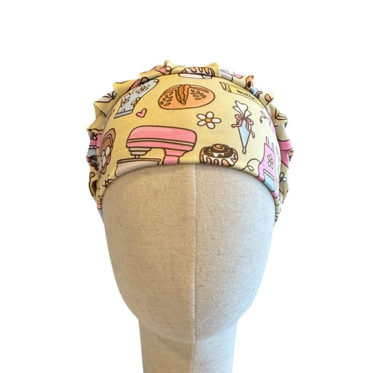 Baking Scrub Cap Bouffant, Baking Nurse Surgical Cap, Kitchen Lover Scrub Hat