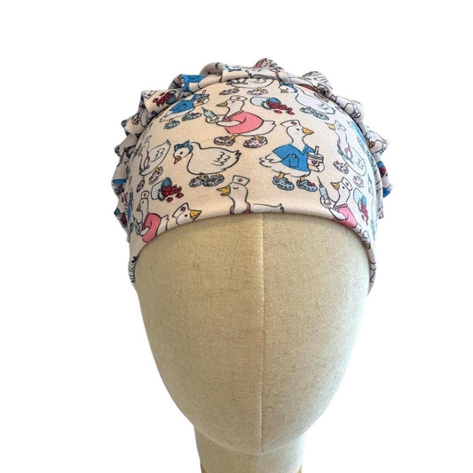 Goose Nurse Bouffant Scrub Cap, Headband Style Surgical Hat, OR