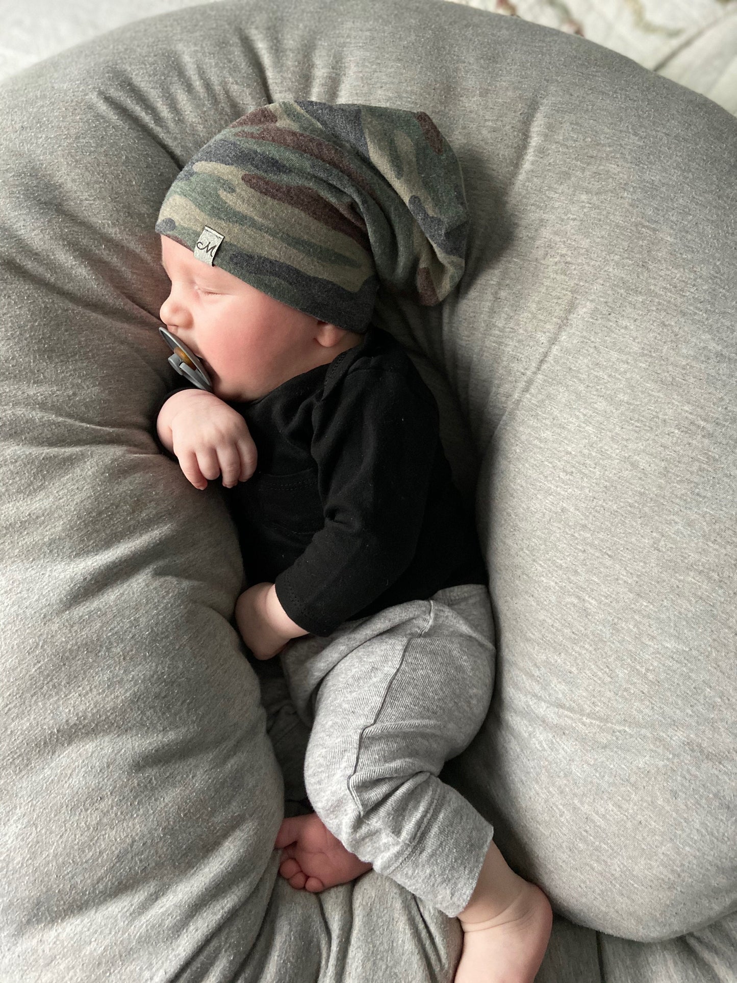 Slouchy camo hat, army hat, baby camo hat, toddler camo hat, baby slouchy hat, toddler slouchy hat