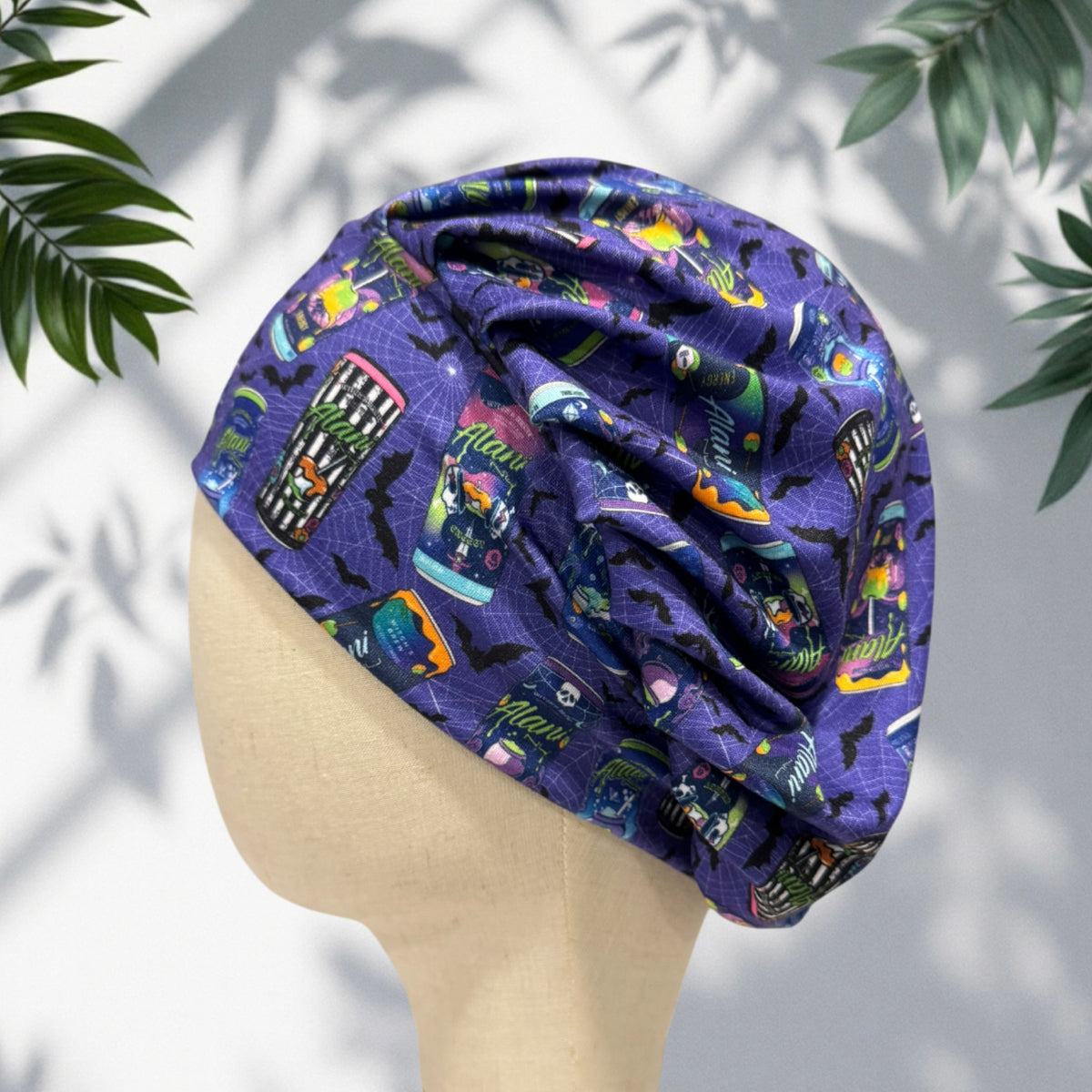 Witches Bats Bouffant Scrub Cap