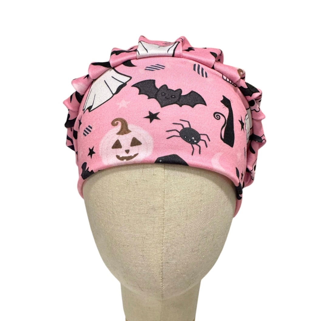Pink Halloween Bouffant Scrub Cap
