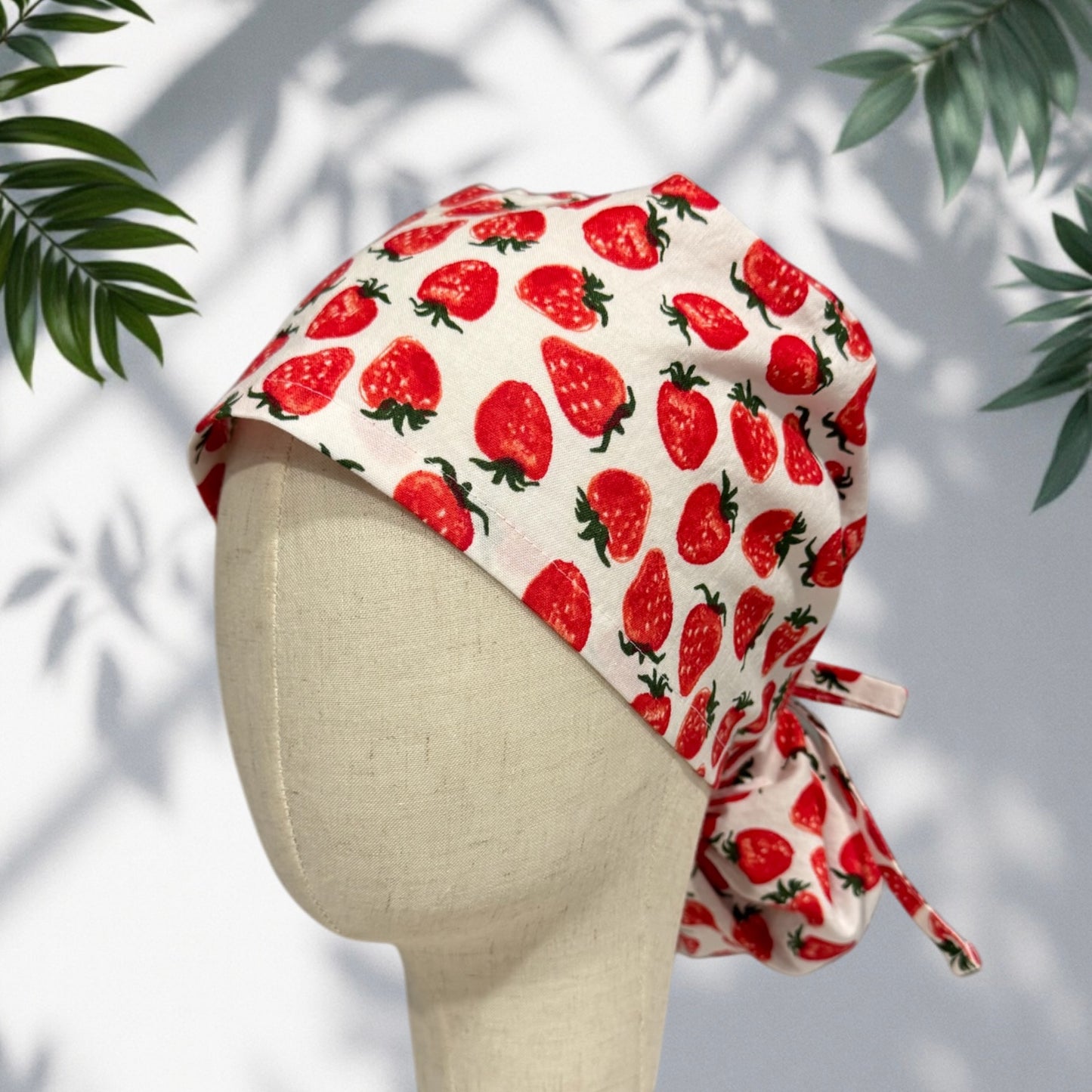 Strawberry Ponytail Scrub Cap