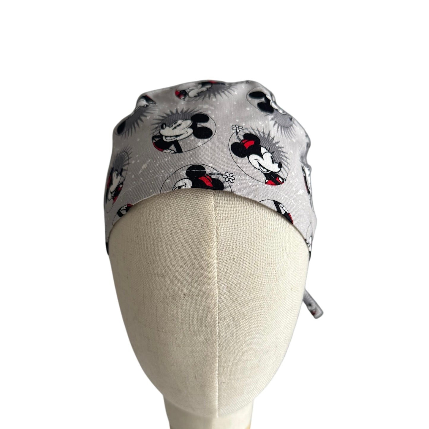 Gray Mickey Disney Ponytail Scrub Cap