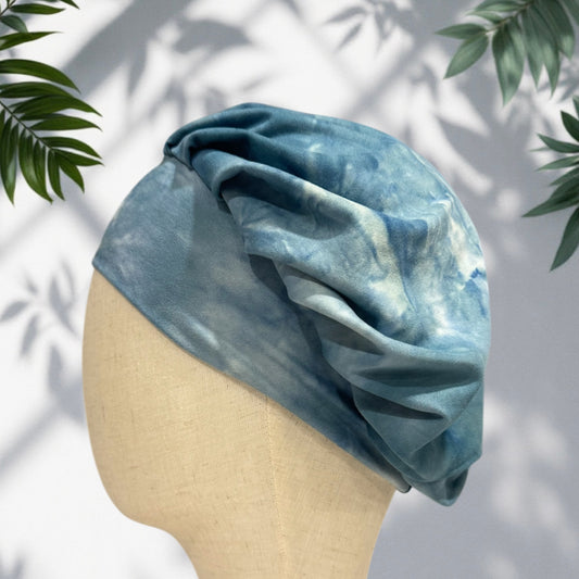 Blue Tie Dye Scrub Cap