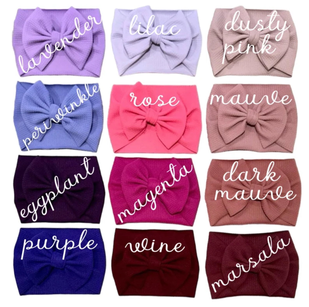 NEWBORN - 6 MONTHS / 14" Long Big Bow Baby Headband