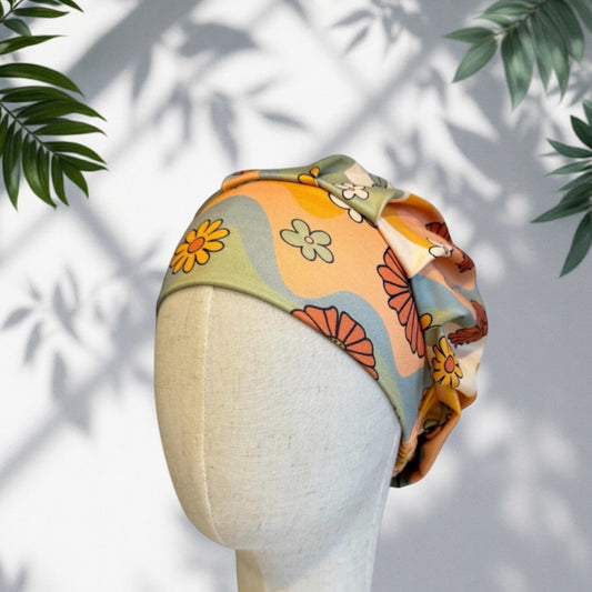 Groovy Floral Scrub Cap