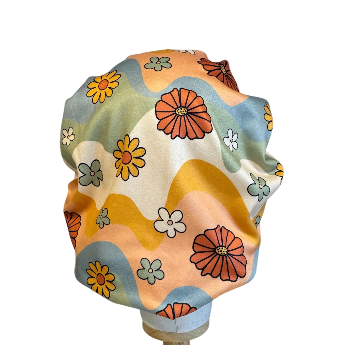 Groovy Floral Scrub Cap