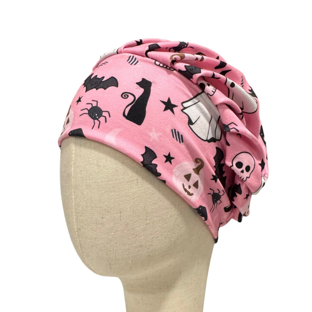 Pink Halloween Bouffant Scrub Cap