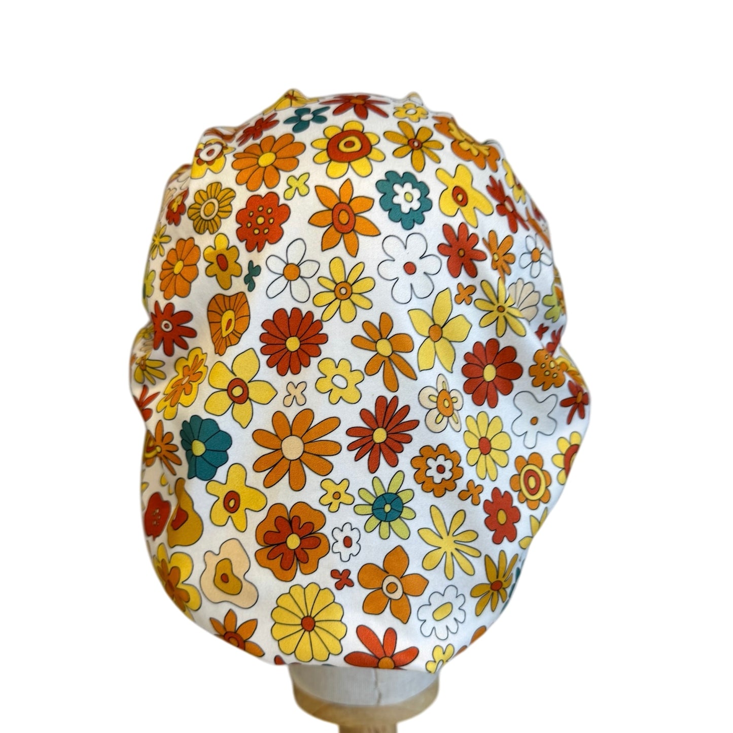 Boho Floral Scrub Cap