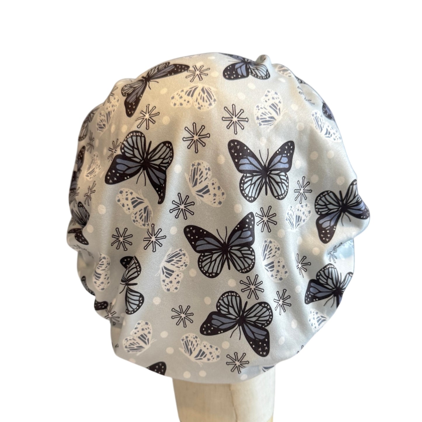 Silver Butterflies Scrub Cap
