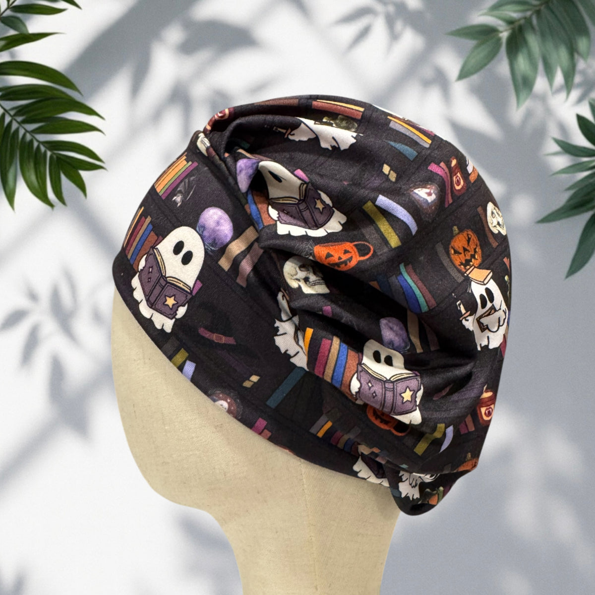 Bookish Ghost Bouffant Scrub Cap