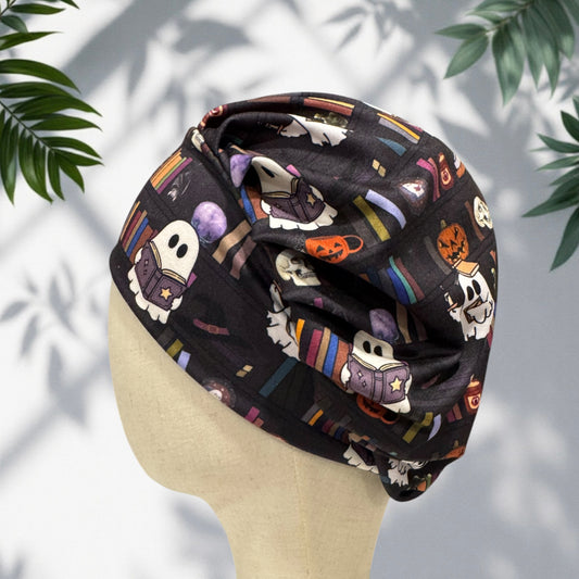 Bookish Ghost Bouffant Scrub Cap