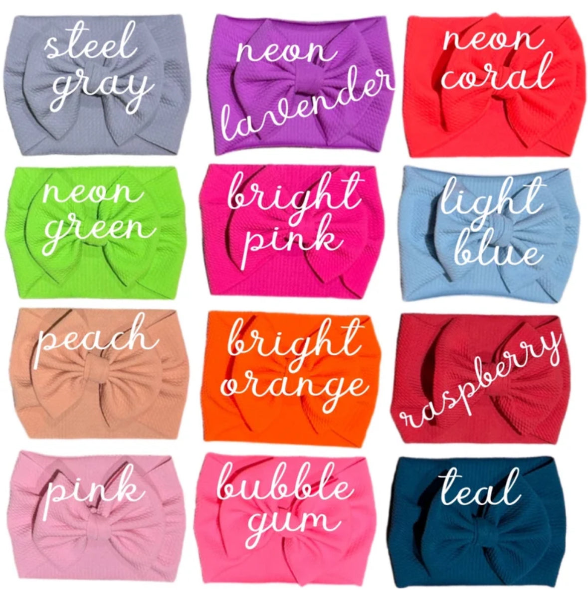 NEWBORN - 6 MONTHS / 14" Long Big Bow Baby Headband