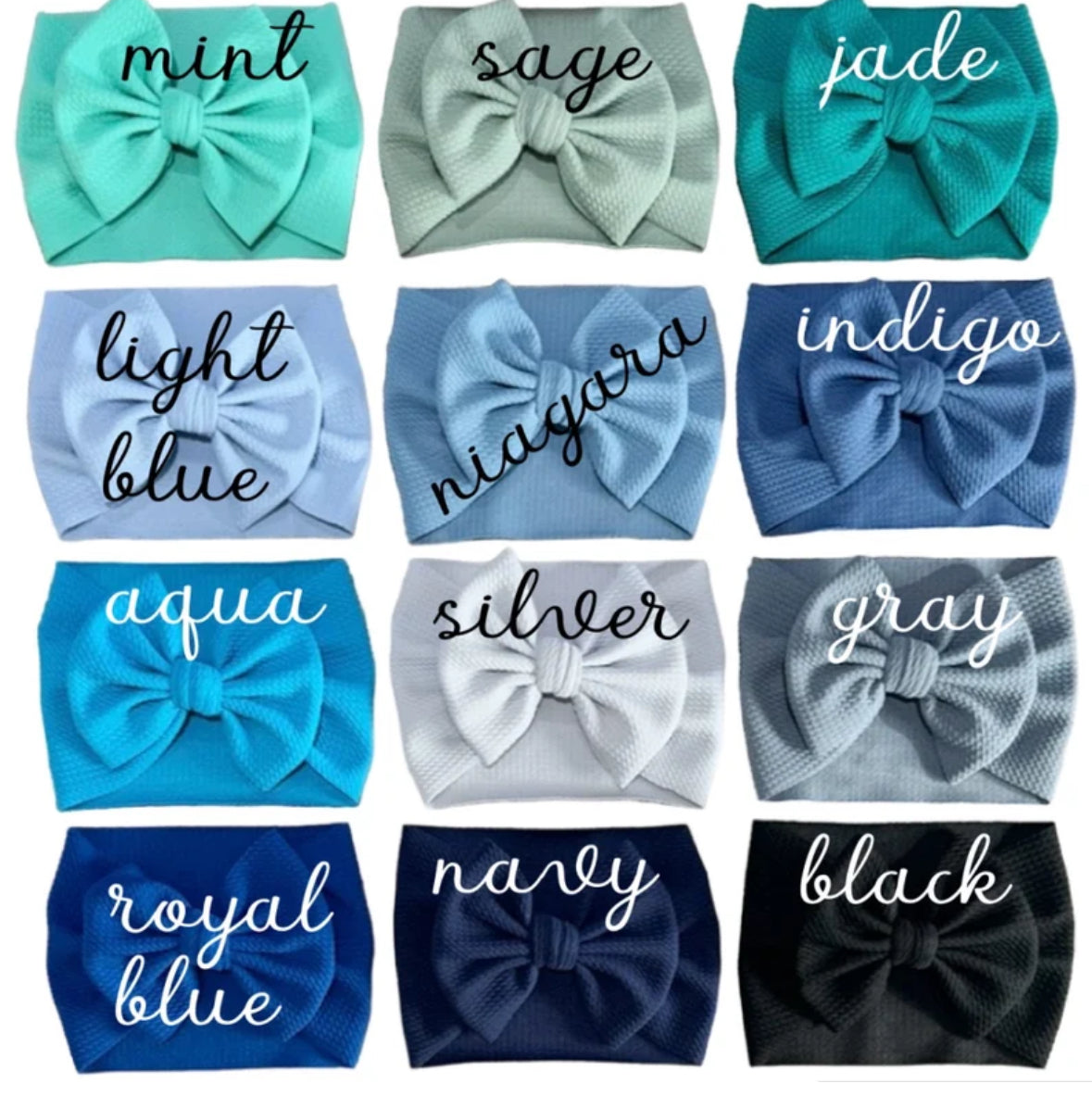 NEWBORN - 6 MONTHS / 14" Long Big Bow Baby Headband