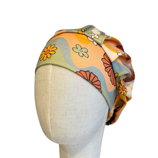 Groovy Floral Scrub Cap