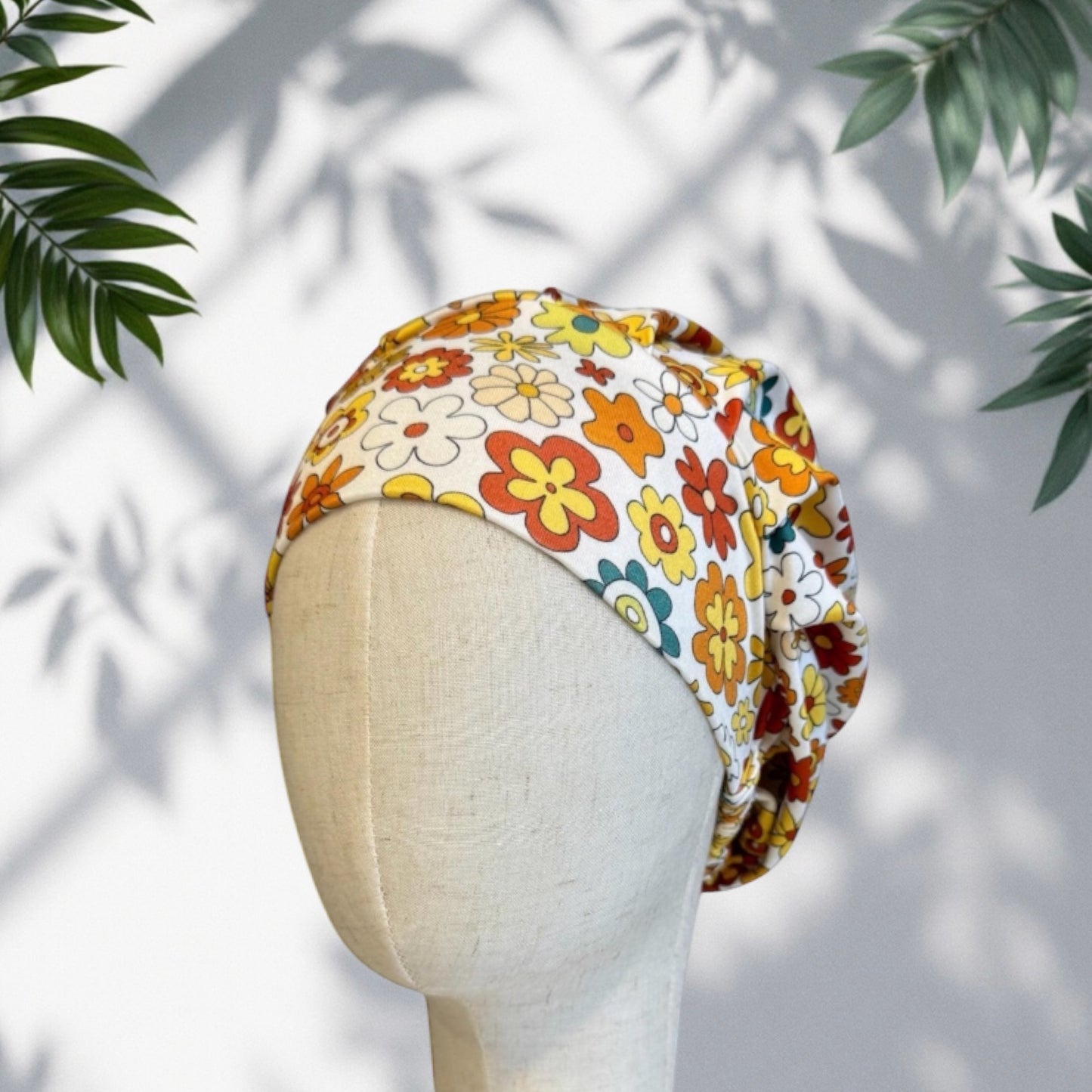 Boho Floral Scrub Cap