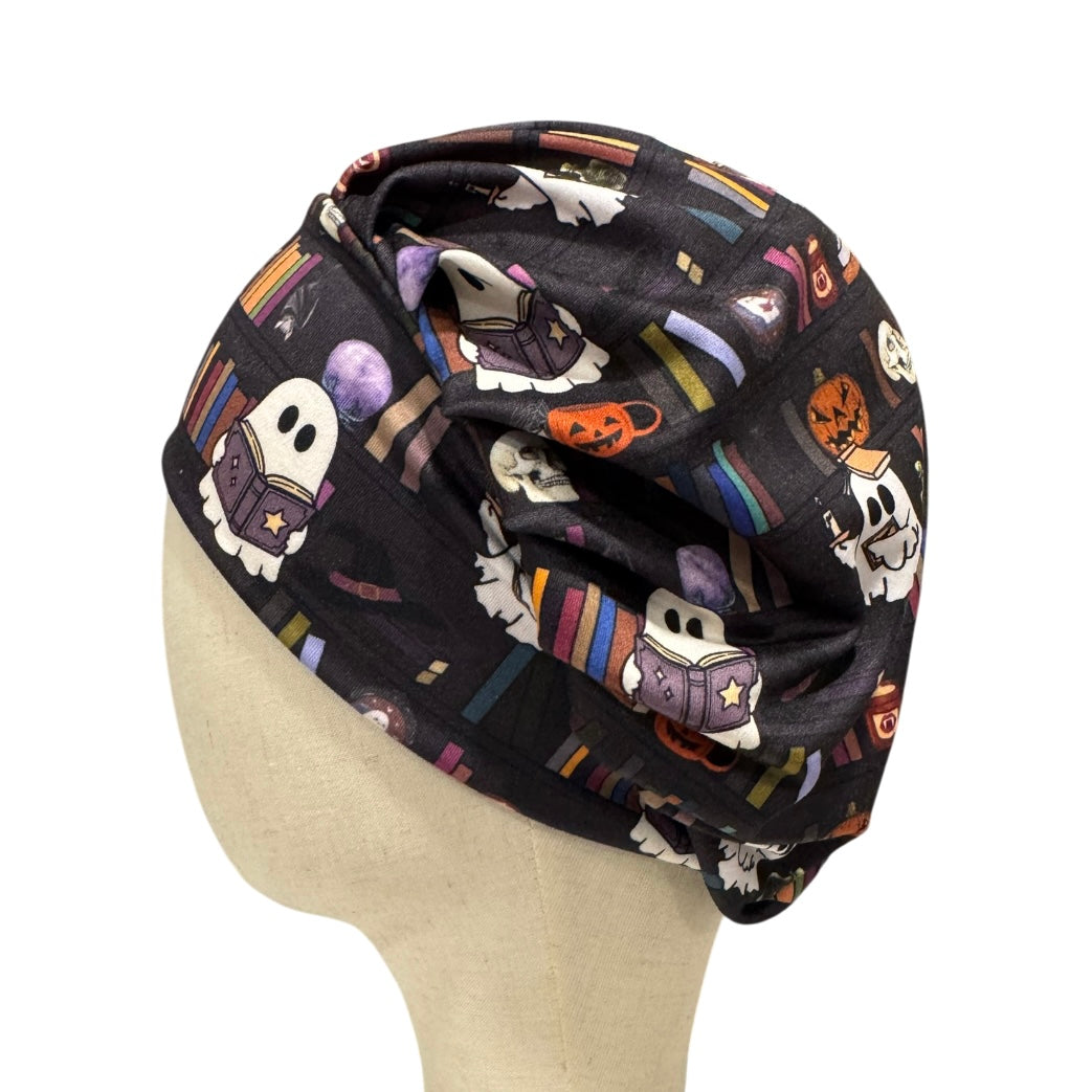 Bookish Ghost Bouffant Scrub Cap