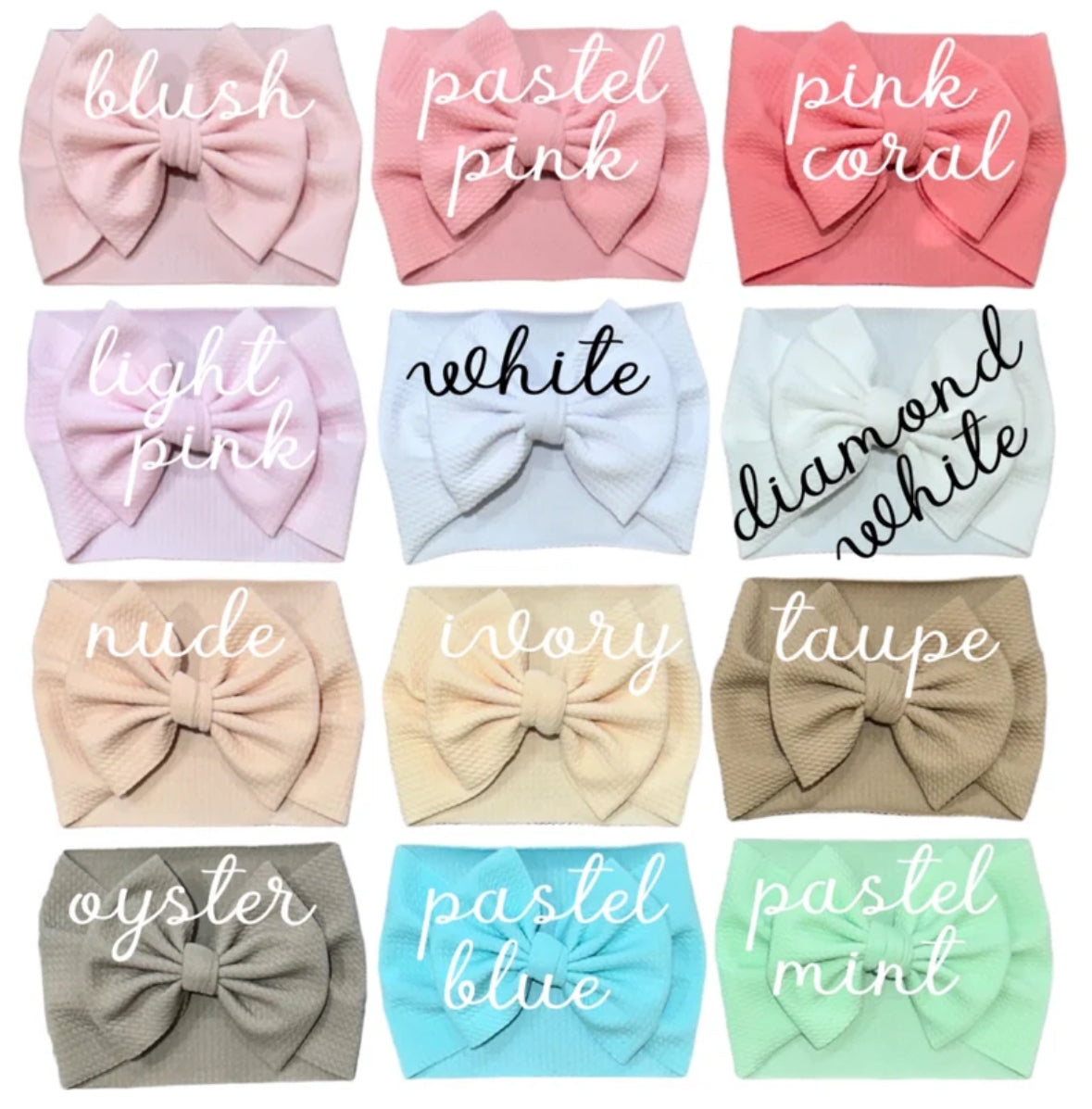 NEWBORN - 6 MONTHS / 14" Long Big Bow Baby Headband