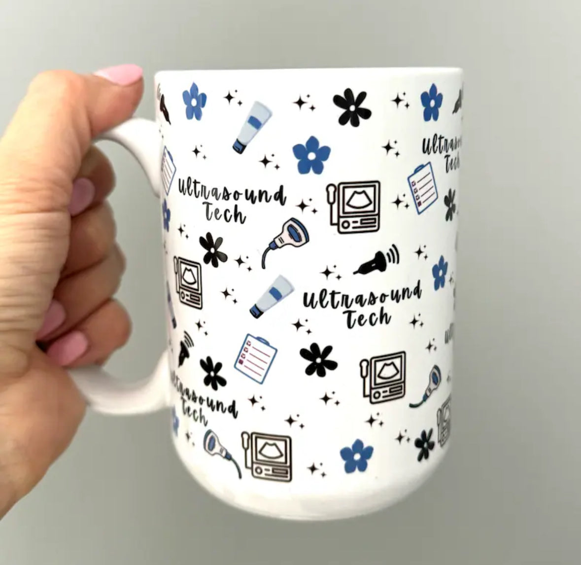 Ultrasound Tech Mug Blue