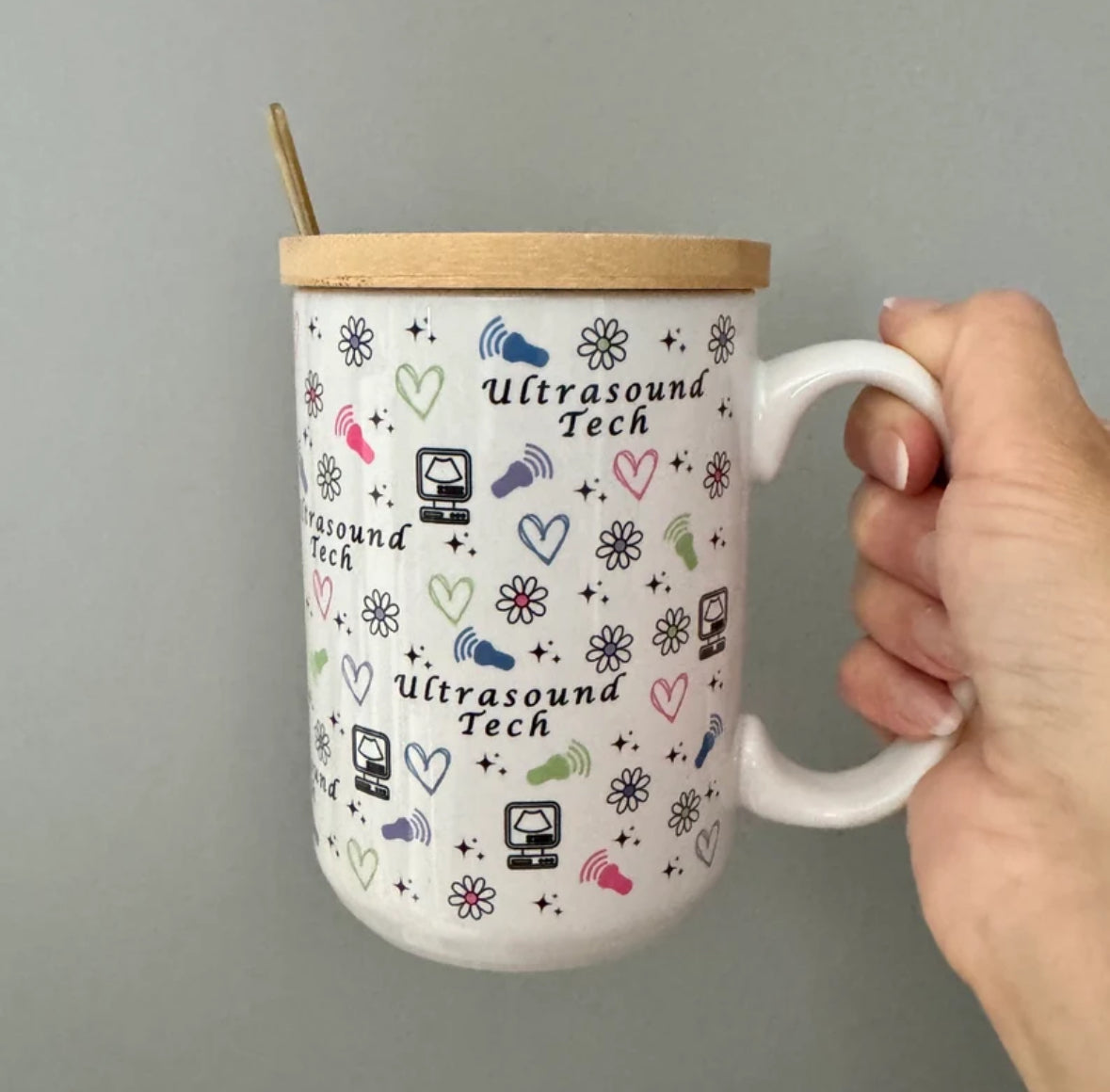 Ultrasound Tech Mug Hearts