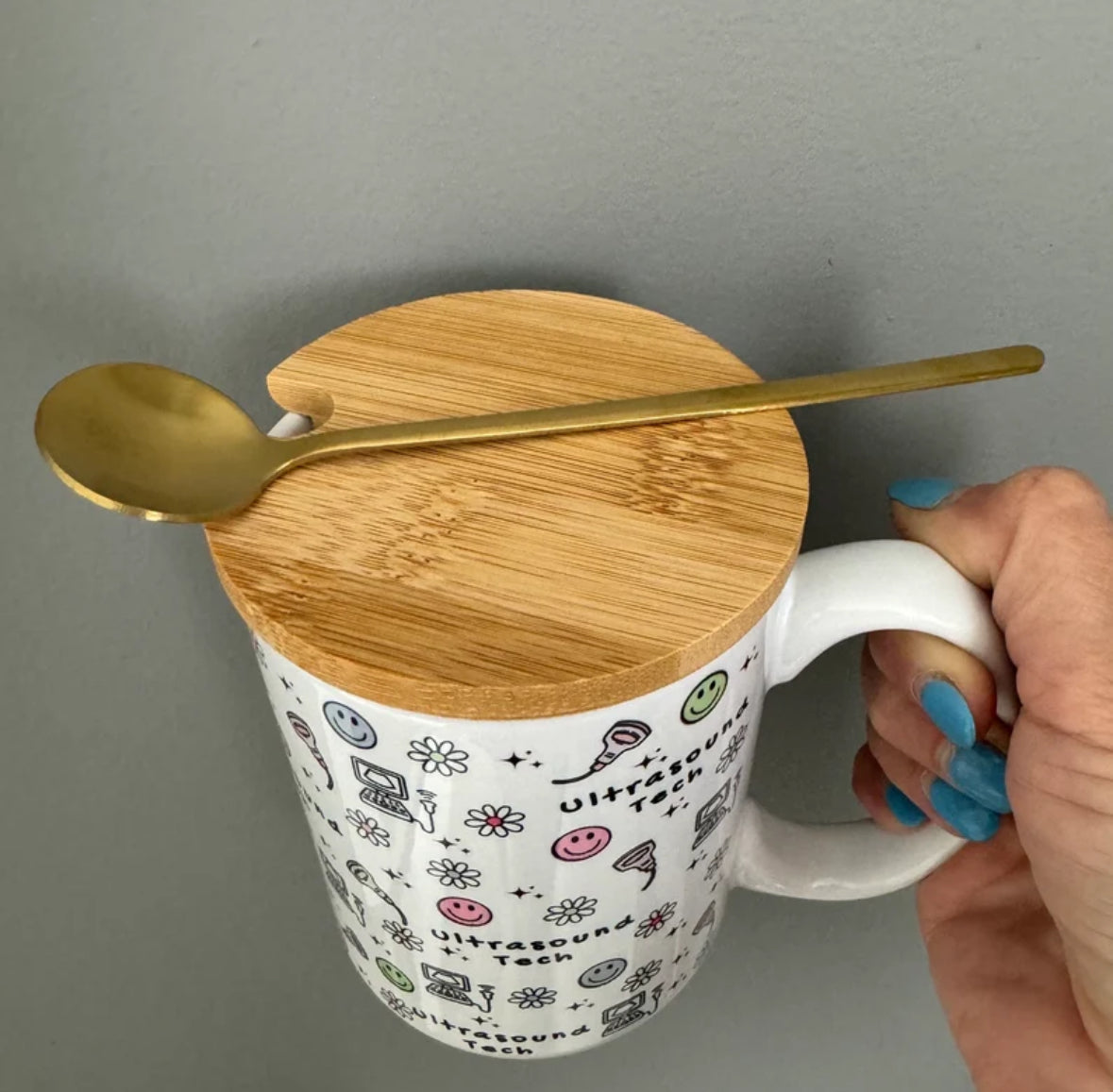 Ultrasound Tech Mug Smiley Faces