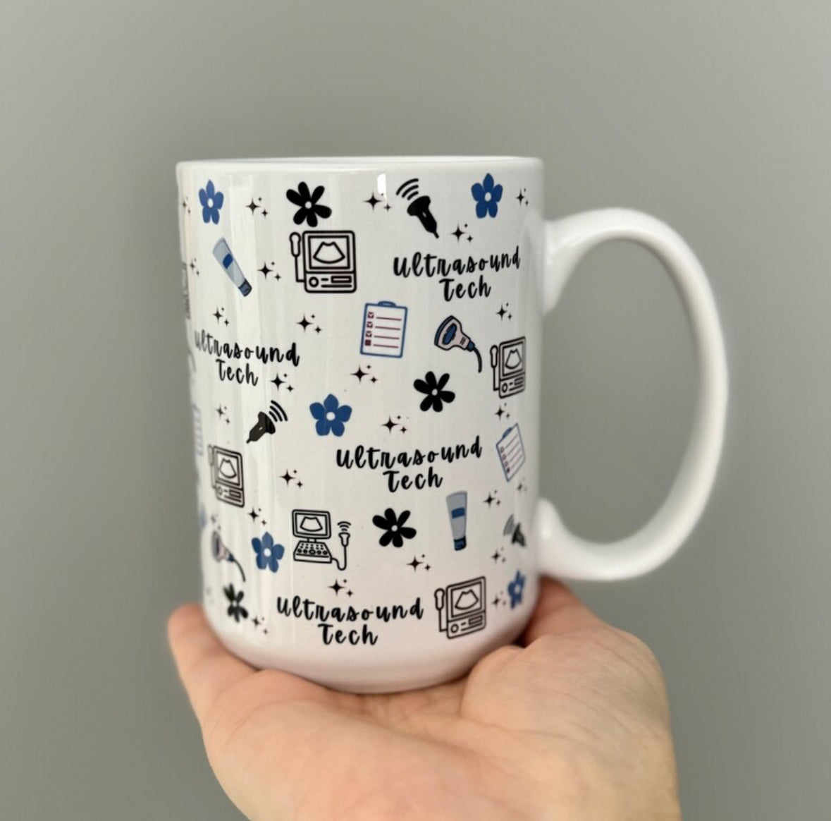 Ultrasound Tech Mug Blue