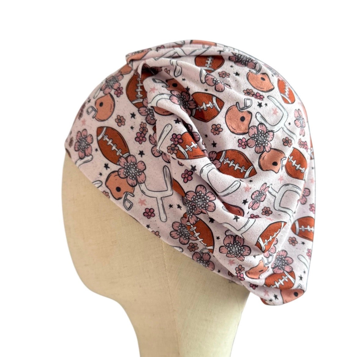 Football Bouffant Scrub Cap