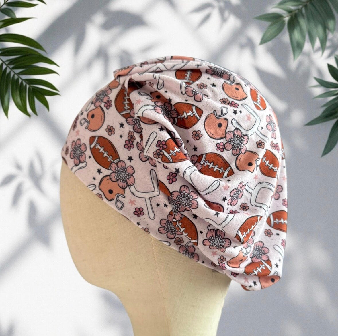 Football Bouffant Scrub Cap