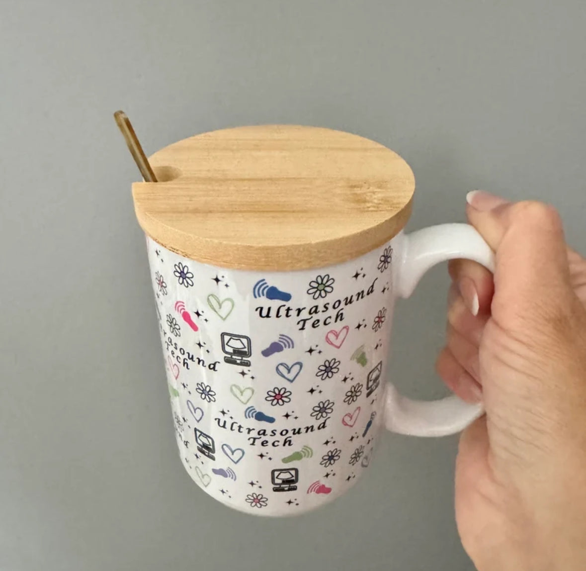 Ultrasound Tech Mug Hearts