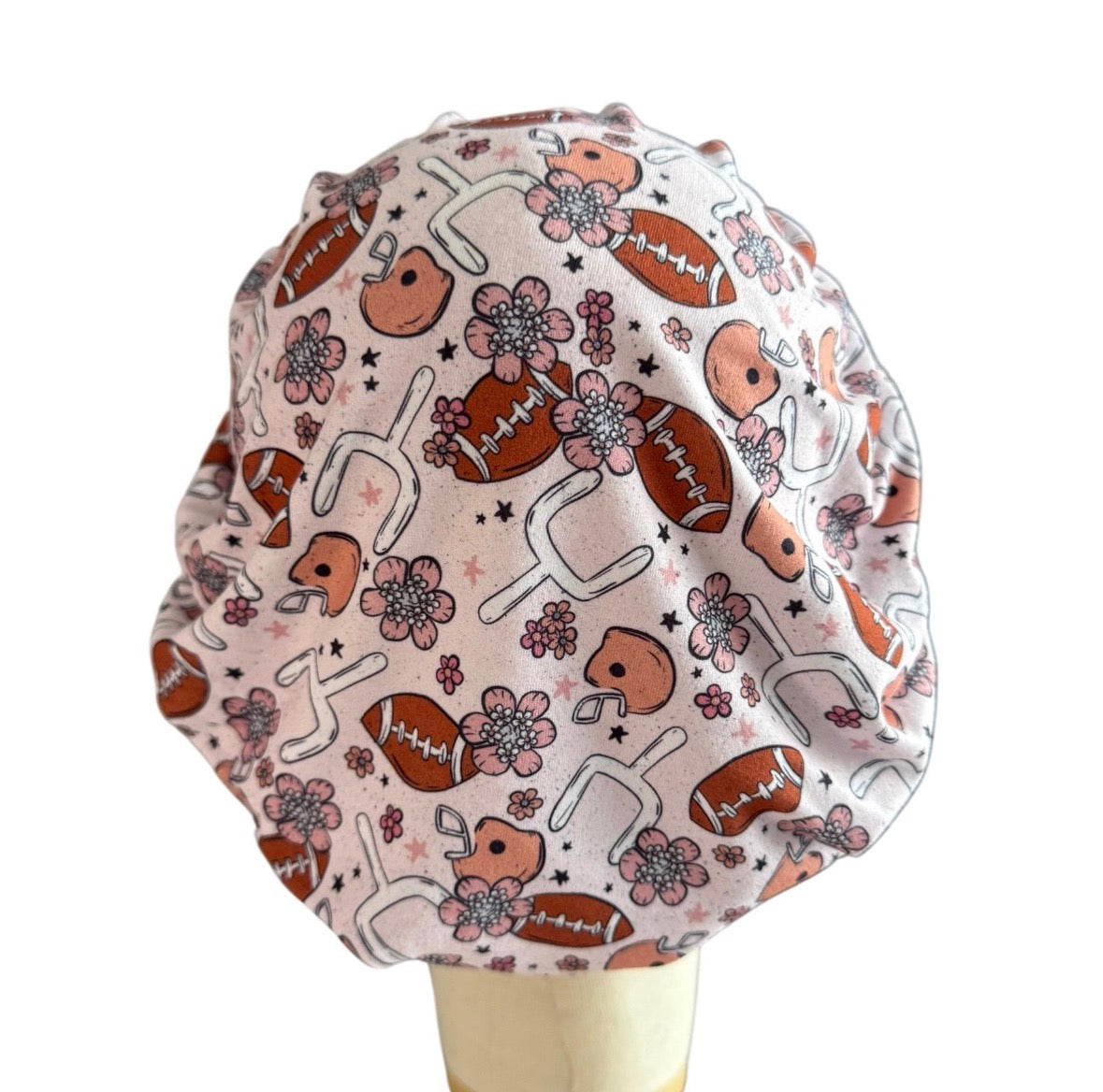 Football Bouffant Scrub Cap