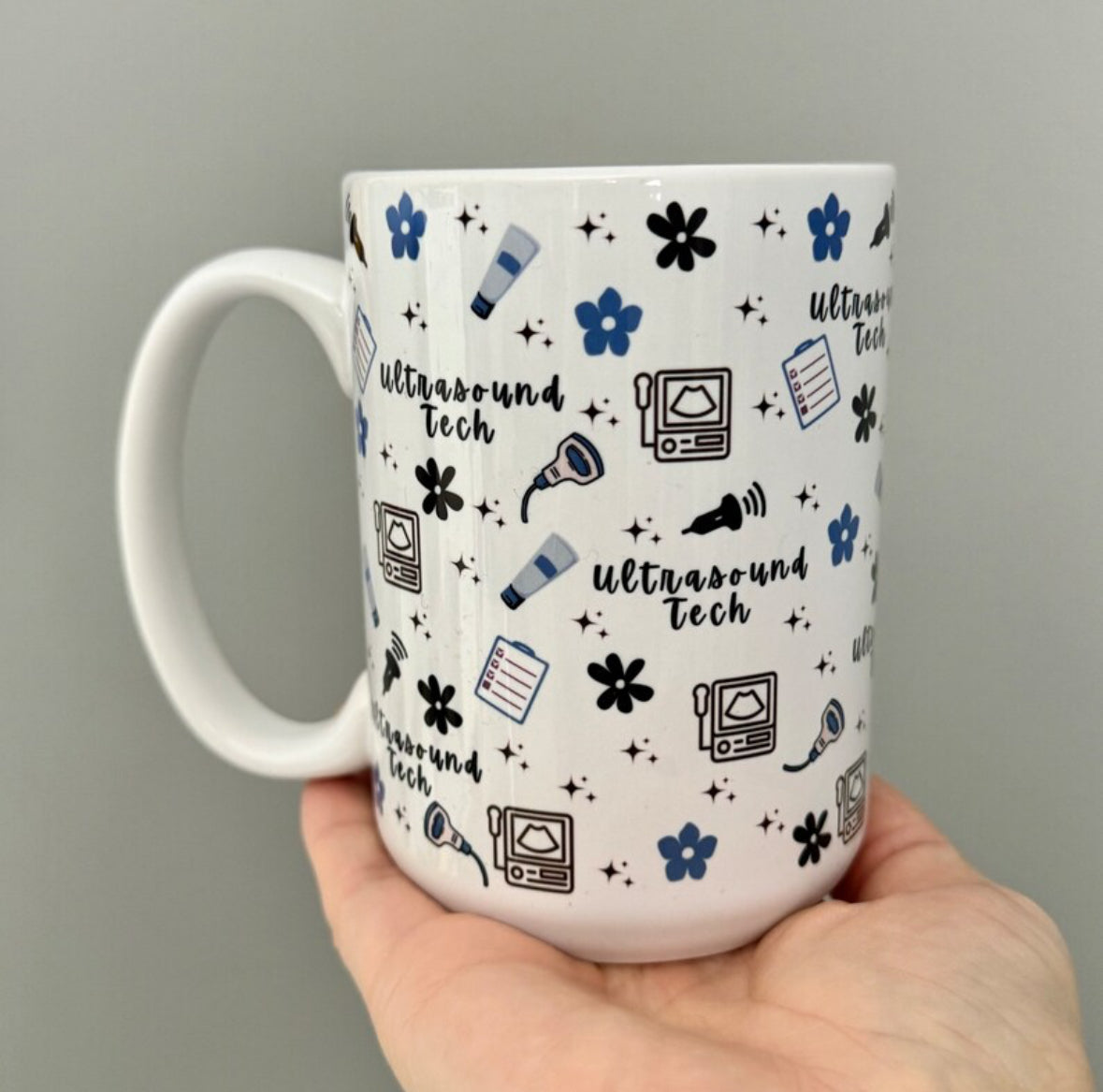 Ultrasound Tech Mug Blue