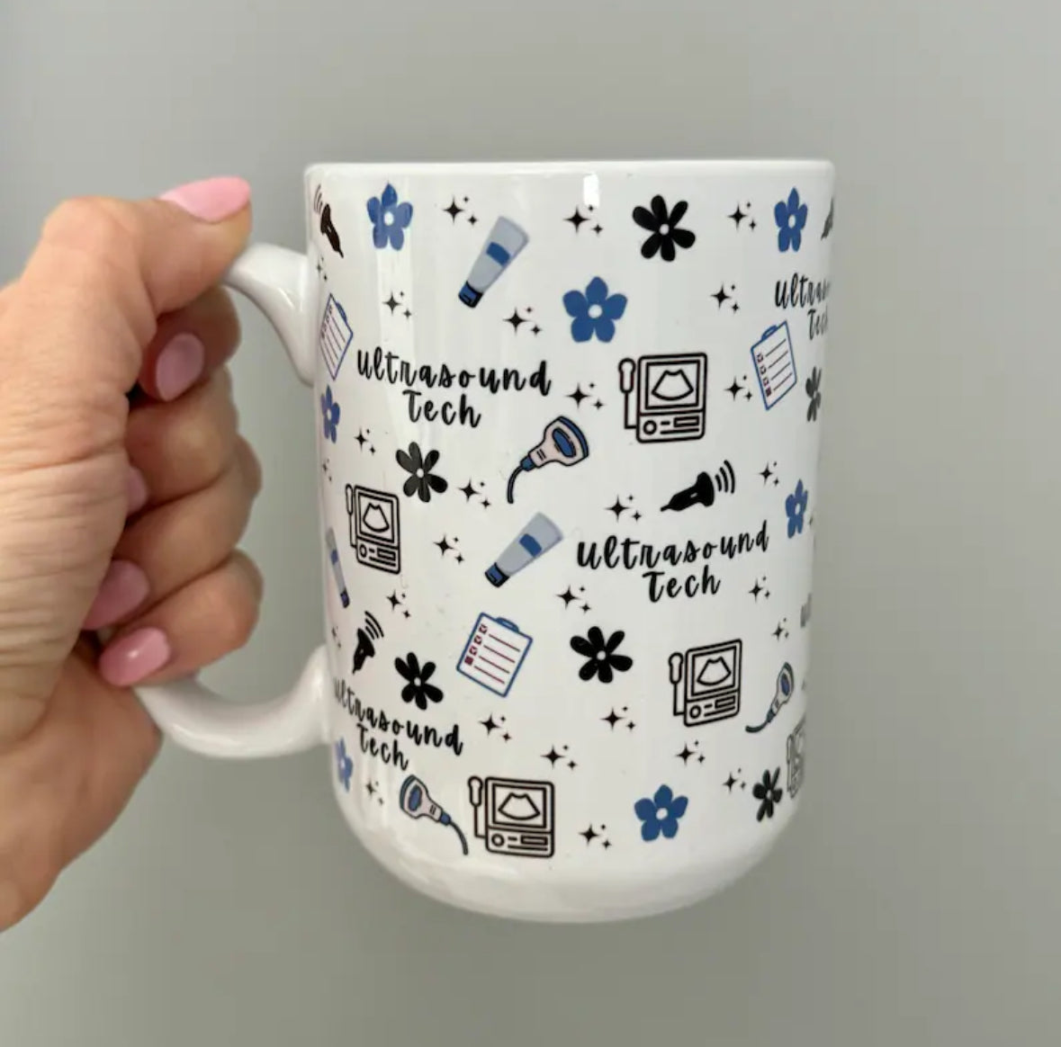 Ultrasound Tech Mug Blue