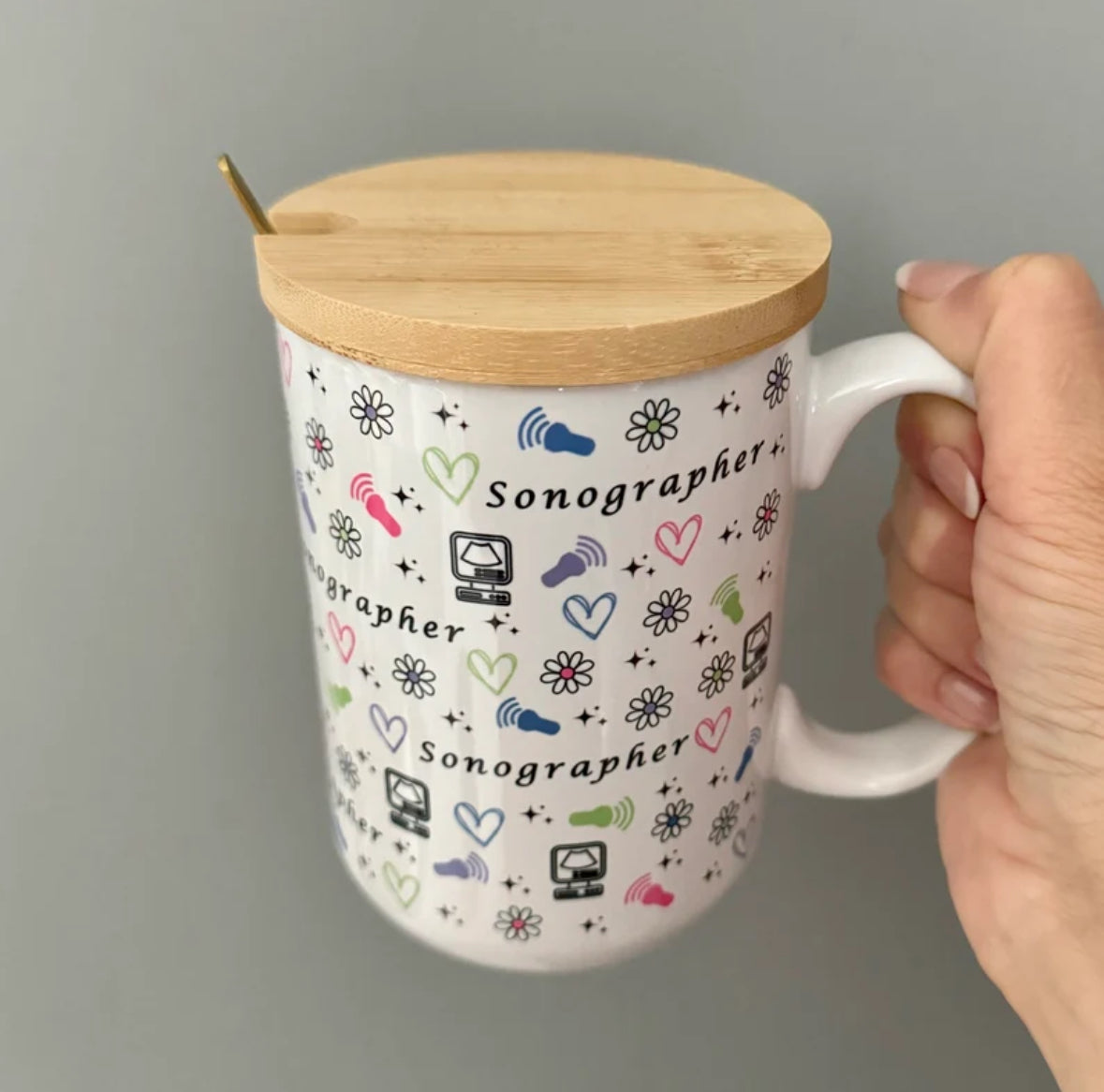 Sonographer Mug Hearts