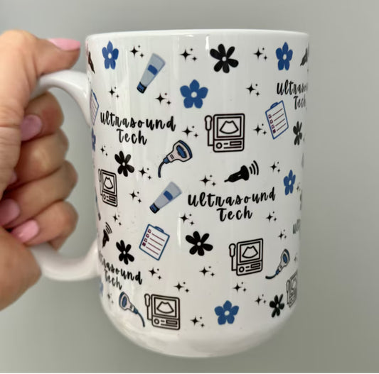 Ultrasound Tech Mug Blue