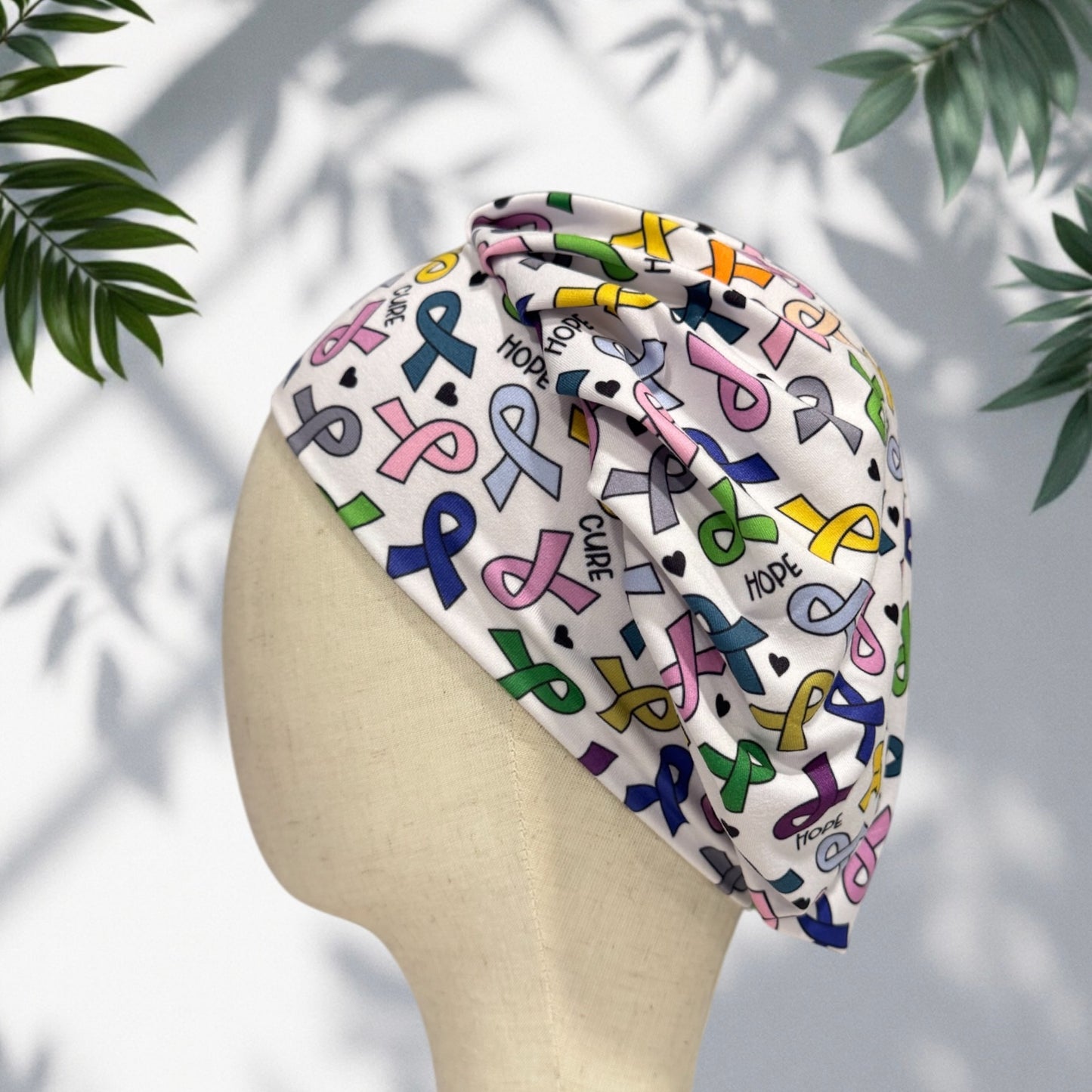 Ribbon Cancer Awareness Scrub Cap