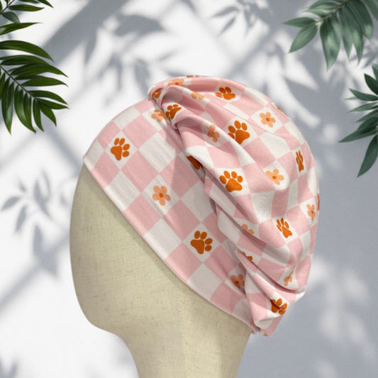 Checkered Paws Scrub Cap