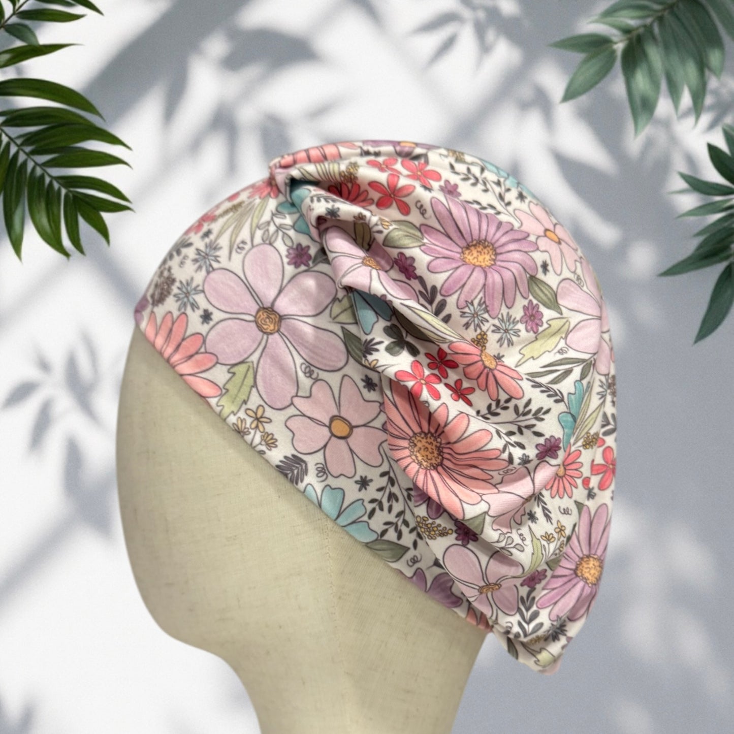 Garden Floral Scrub Cap