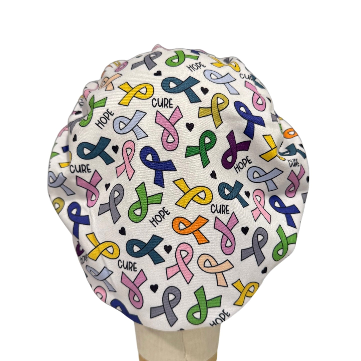 Ribbon Cancer Awareness Scrub Cap