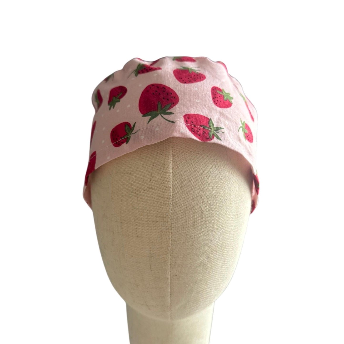 Strawberry Ponytail Scrub Cap, Cotton Surgical Scrub Cap, OR Scrub Cap