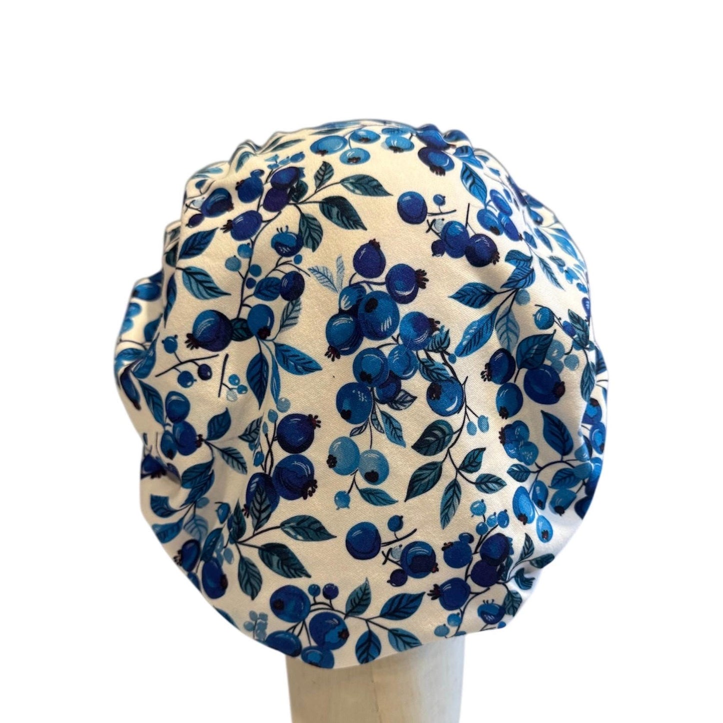 Blueberry Scrub Cap Hat, Soft Stretchy Headband Style Scrub Cap, Euro Cap
