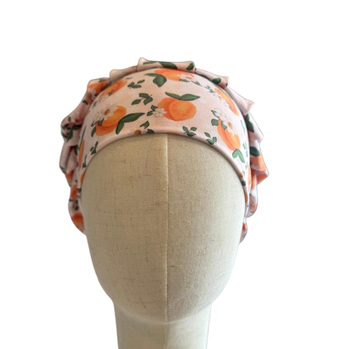 Peach Scrub Cap Hat, Soft Stretchy Headband Style Euro Cap, OR Hat
